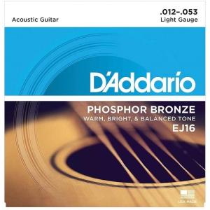 D'Addario ダダリオ アコースティックギター弦 フォスファーブロンズ Light .012-.053 EJ16 _｜hiroland