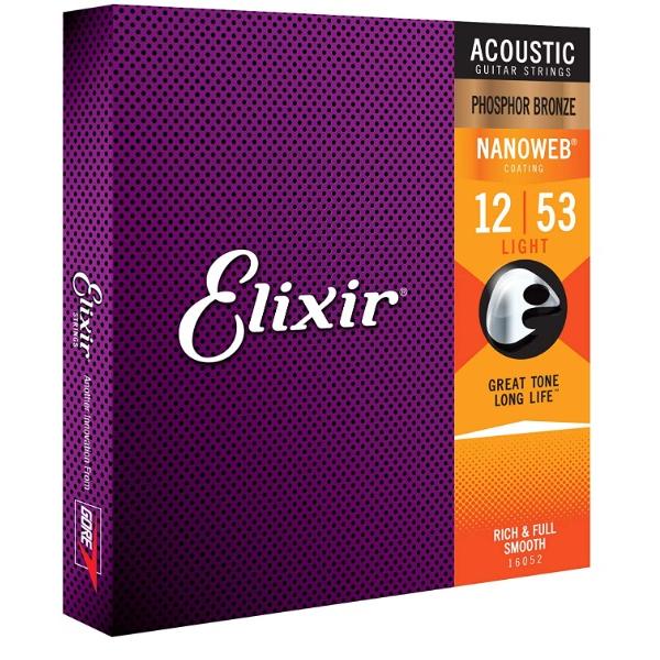 Elixir エリクサー アコースティックギター弦 NANOWEB フォスファーブロンズ Light...