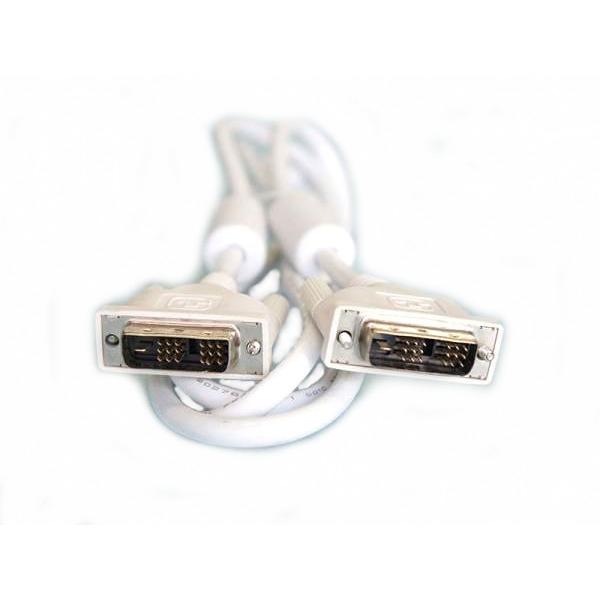 (中古品)シングルリンク DVI-Dケーブル 24(18)pin 白コード 1.5m _.