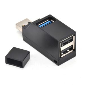 USBハブ 3ポート USB3.0+USB2.0コンボハブ 《ブラック》 拡張 軽量 小型 コンパクト _