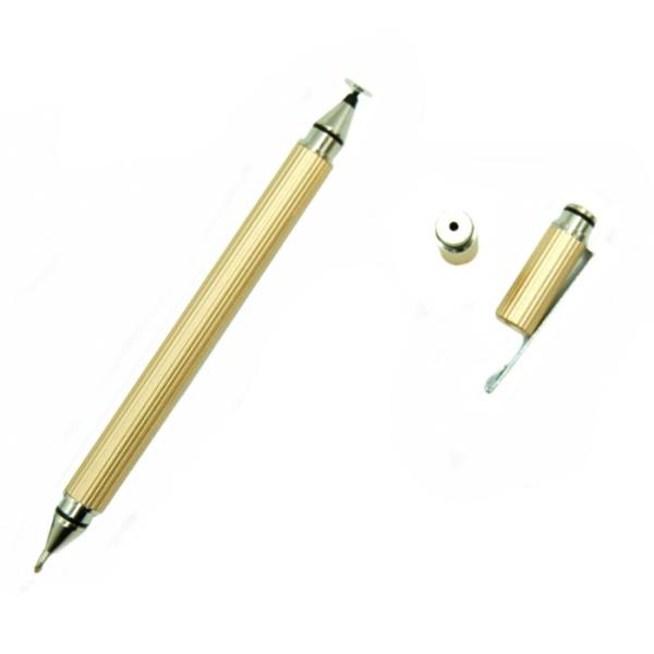 2in1 静電容量式 スタイラスタッチペン ボールペン+タッチペン《ローズゴールド》 スマホ タブレ...