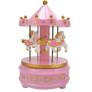 オルゴール メリーゴーランド 《ピンク》 回転木馬 プレゼント