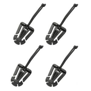 【並行輸入品】 ウェブドミネーター 4個セット ブラック バックル クリップ リュック バッグ かばん 紐 まとめる ベルト調整 アウトドア _の商品画像