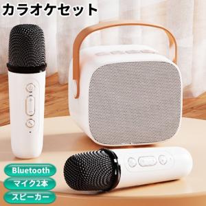 並行輸入品】 ワイヤレス カラオケセット マイク2本+スピーカー 小型