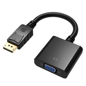 Displayport to VGA 変換アダプター ブラック 金メッキコネクタ