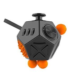 12面 フィジェットキューブ 《ブラック》 Fidget Cube フィジェットトイ ストレス解消キ...