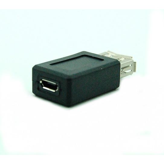 microUSB メス - USB-A メス USB変換アダプター _