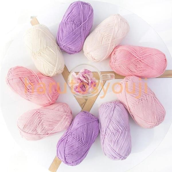 毛糸玉セールまとめ買い編み糸6色セット1玉50gプレゼント／編み物／手作り