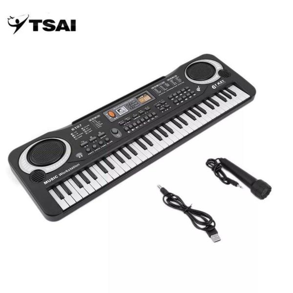 Tsaiロシア61キー デジタル音楽電子キーボード 子供向け 多機能繊細 電気ピアノオルガン