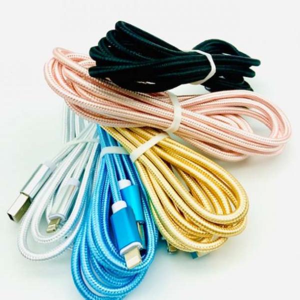 iPhone 充電ケーブル 長さ2m 5本セット 5色 急速充電 3本 コード 急速充電 断線防止 ...