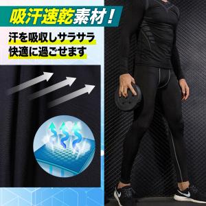 スポーツ レギンス タイツ スパッツ メンズ ...の詳細画像3