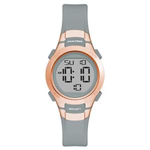 Armitron Sport Women's Digital Chronograph Resin Strap Watch, 45/7012,Grey/Rose Gold 並行輸入品