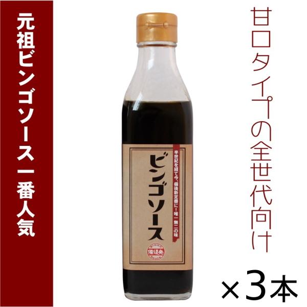 ご当地ソース ビンゴソース 3本セット (350g×3) 送料込み 広島県 備後の地ソース 広島福山...