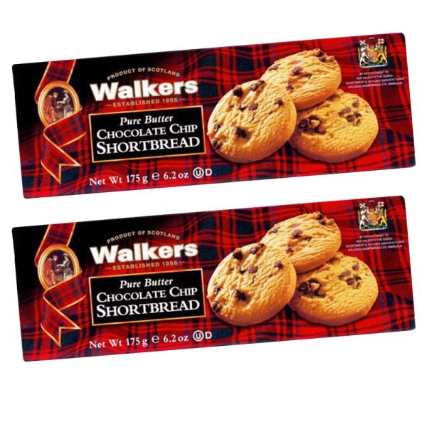 ウォーカー ショートブレッド チョコチップ＃１８２ 、１７５ｇ ２箱セット イギリスクッキー 英国王...