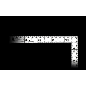 曲尺平ぴた  ホワイト  ５寸／１５cm併用目盛 11178　広島工具　シンワ測定