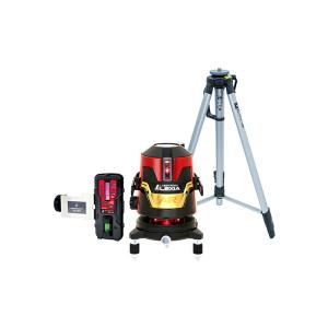 ДД【中古】KDS レーザー墨出し器 程度B 受光機・ケース付 TAJIMAエレベータ三脚・ACアダプター付き DSL-92 レッド やや傷や汚れあり ДД KDS レーザー墨出し器 程度B 受光機・ケース付 TAJIMA