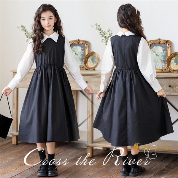 卒業式 ワンピース 女の子 フェイクレイヤード 卒業式 小学校女子 150 160 165 発表会 ...