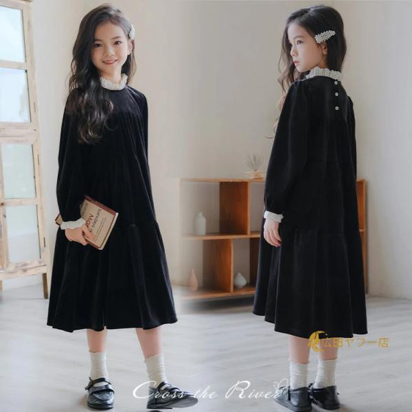 卒業式 ワンピース スーツ 小学校女子 150 160 卒服 女の子 ピアノ発表会 ドレス 長袖 冬...