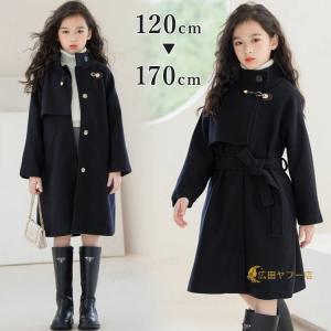 卒業式 ジャケット コート 女の子 小学校女子 スクールコート ブラック ロング 黒 スーツ 大きいサイズ 150 160 卒服 入学式 ピアノ発表会 JK 韓国 フォーマル｜広田ヤフー店