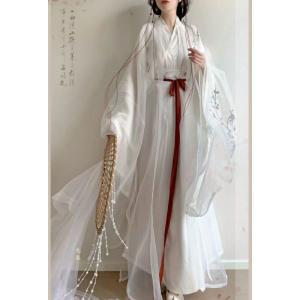 漢服 セット 振袖中華服 コスプレ 4点セット 羽織 仙女 古典 仮装 学園祭文化祭 華やか チャイ...