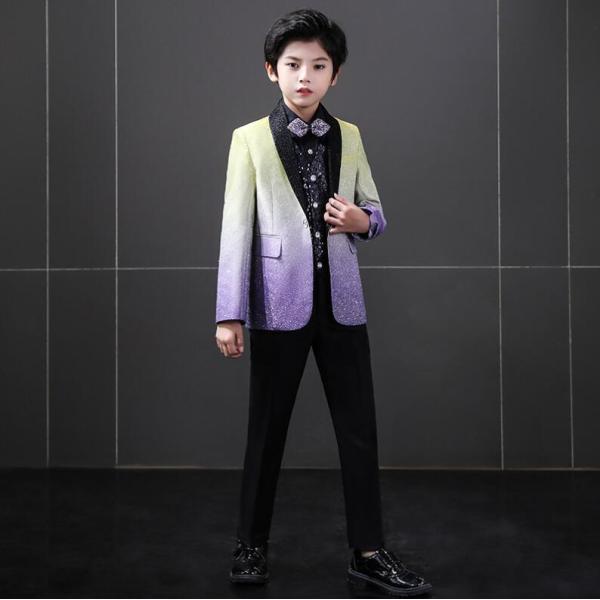子供用舞台スーツ キッズ礼服 子供フォーマルスーツセット 男の子紳士服 子供服 子どもタキシード グ...