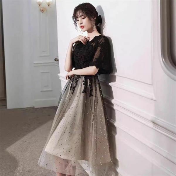 2type パーティードレス レディース ドレス 大人 ピアノ 発表会 中学生 高校生 韓国 結婚式...