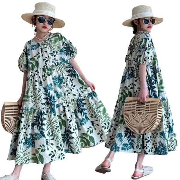 ワンピース 女の子 ハワイ風 親子ペア レディース  親子 旅行  リゾートワンピース 海辺 夏用 ...