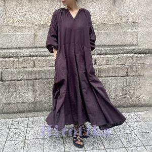 紫 ワンピース 長袖の商品一覧 通販 Yahoo ショッピング