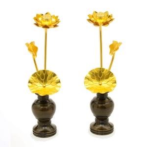 常花　8(仏具、仏壇) 仏壇屋 滝田商店 常花 8寸(一対) 高さ26.5cm（仏壇用 日本製