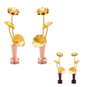 常花　8(仏具、仏壇) 常花 8号9本立て 軽合金 極彩色 1対ーひるた仏具店