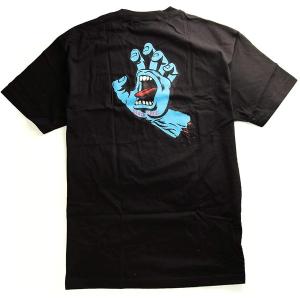 Santa Cruz Skateboards (サンタクルーズ) Tシャツ Screaming Hand T-Shirt Black/Blue スクリーミングハンド｜his-hero-is-black