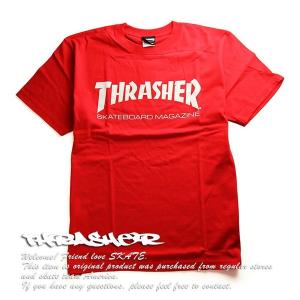 Thrasher Magazine Tシャツ 半袖 スラッシャー Mag Logo T-Shirt Red スケボー SK8 スケートボード HARD CORE PUNK ハードコア パンク HIPHOP ヒップホップ｜his-hero-is-black