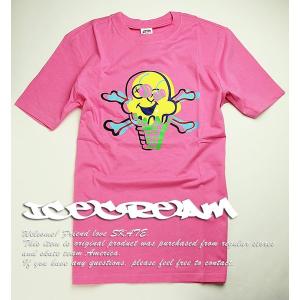 ICECREAM (アイスクリーム) Tシャツ WARHOLA T-SHIRT Pink スケボー SKATE SK8 スケートボード HIPHOP ヒップホップ｜his-hero-is-black