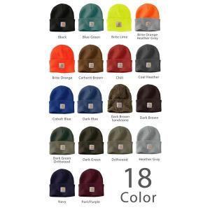 Carhartt (カーハート) US ニットキャップ ビーニー 帽子 無地 18色 Acrylic Watch Hat KNIT CAP (A18)｜his-hero-is-black