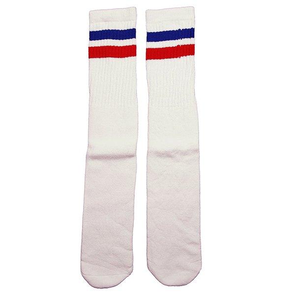 SkaterSocks ロングソックス 靴下 男女兼用 ソックス Knee high White t...