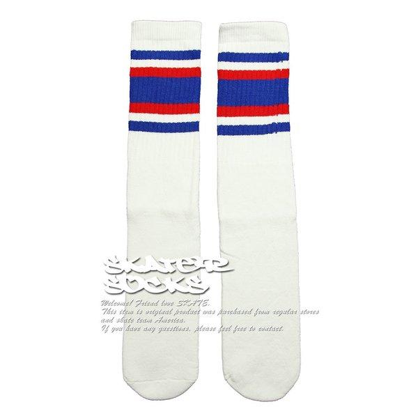 SkaterSocks ロングソックス 靴下 ソックス スケボー Knee high White t...
