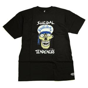 Suicidal Skates (スーサイダル・スケーツ) Tシャツ Lance Mountain Skull T-Shirt Black スケボー SKATE SK8 HARD CORE PUNK｜his-hero-is-black