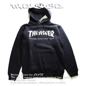 Thrasher (スラッシャー) JP パーカー プルオーバー Mag Logo Hooded Sweat Navy ネイビー スケボー SK8 SKATE スケートボード｜his-hero-is-black