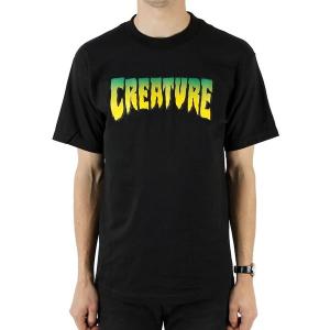 Creature Skateboards (クリーチャー) Tシャツ Logo T-Shirt Black スケボー SKATE SK8 スケートボード｜his-hero-is-black