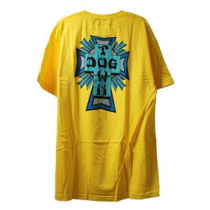 Dogtown (ドッグタウン) Tシャツ T-Shirt Cross Logo Color Spring Yellow スケボー SKATE SK8 スケートボード HARD CORE PUNK｜his-hero-is-black