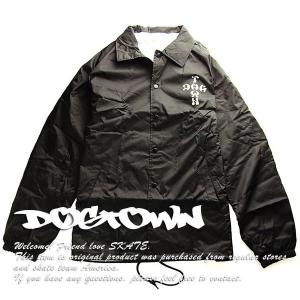 Dogtown Skateboards (ドッグタウン) US コーチジャケット WINDBREAKERS Cross Logo Black / White スケボー SKATE SK8｜his-hero-is-black