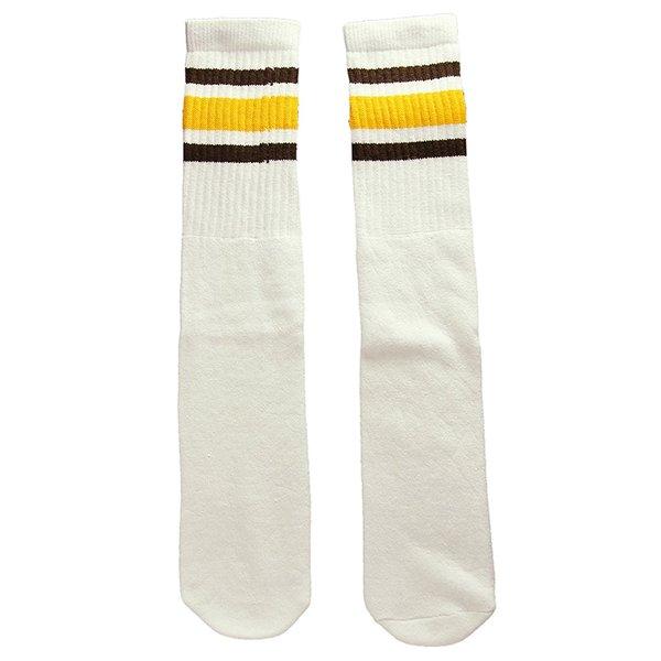 SkaterSocks ロングソックス 靴下 ソックス スケボー Knee high White t...