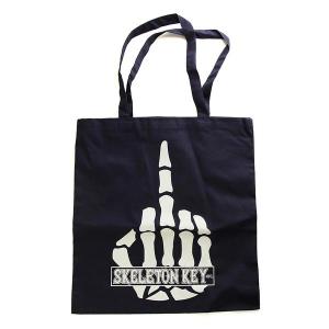 Skeleton Key MFG (スケルトンキー) トートバッグ カバン エコバッグ Middle Finger Tote Bag Navy Blue スケボー SKATE SK8｜his-hero-is-black