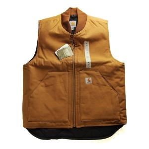 CARHARTT (カーハート) US ベスト ジャケット M Duck Vest BROWN (V01)｜his-hero-is-black