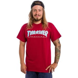 Thrasher (スラッシャー) US Tシャツ Outlined T-Shirt Cardinal Red スケボー SKATE SK8 スケートボード｜his-hero-is-black