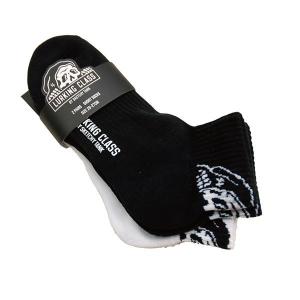 LURKING CLASS (ラーキングクラス) BY SKETCHY TANK ショートソックス 靴下 2カラーワンセット ST 2PACK SOCKS Black/White｜his-hero-is-black