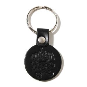 Dogtown (ドッグタウン) レザー キーホルダー キーチェーン Dogtown Leather Pig Bones FOB Keychain - 1.5" Black スケボー｜his-hero-is-black