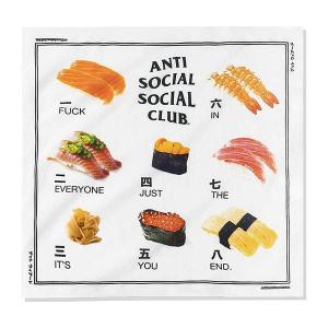 AntiSocialSocialClub (アンチソーシャルソーシャルクラブ) テーブルクロス 布 バンダナ Table For 1 Bandana White