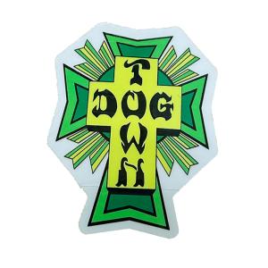 Dogtown Skateboards (ドッグタウン) ステッカー シール Sticker DT 80s Cross Logo 2" Green スケボー SKATE SK8 スケートボード｜his-hero-is-black
