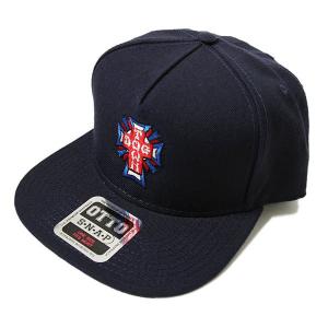 Dogtown Skateboards (ドッグタウン) キャップ スナップバックハット Cross Logo USA Snapback Hat navy スケボー SKATE SK8｜his-hero-is-black